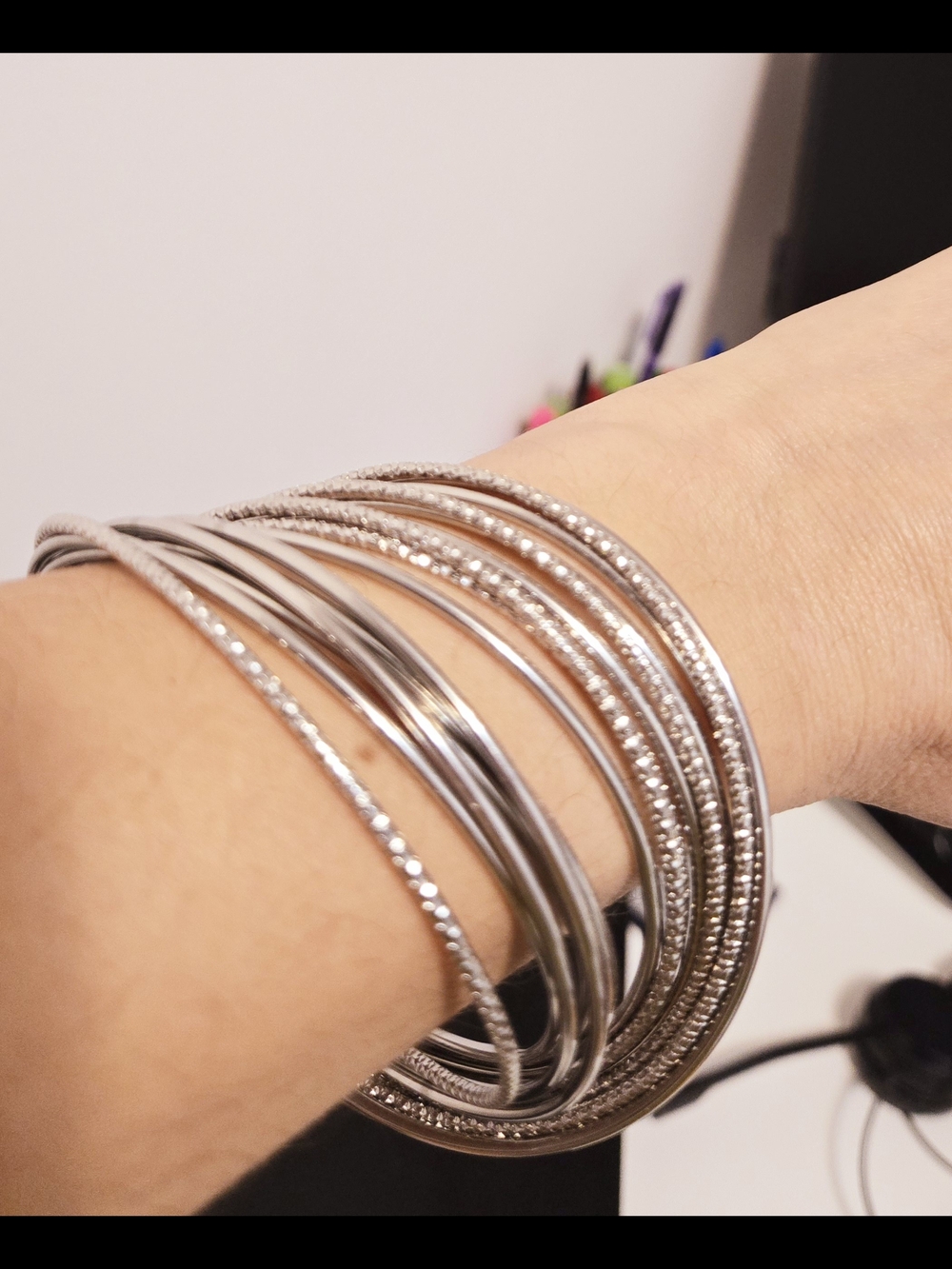 Silver Crystal-Accent Multi Bangle Set - Women Jewelry
